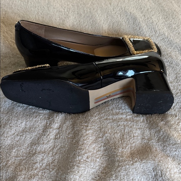 Sam Edelman Thalia Square Toe Patent Leather Pumps. Size 8.5 - Picture 4 of 5